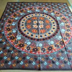 インド綿100%ethnicマルチカバー★ダブルサイズ★210✕220cm