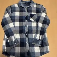 RUSTY チェック柄ネルシャツ 長袖 ネイビー　Mサイズ