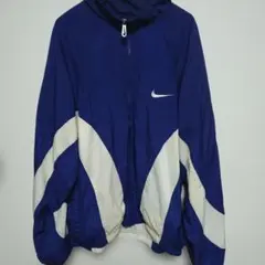90's NIKE ナイロンジャケットパンツセット ネイビー グレー メンズ