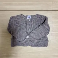 Petit Bateau プチバトー グレー ニットカーディガン 6m/67cm