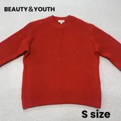 K1189　BEAUTY＆YOUTH　Sサイズ　ワッフルニット　綿　アクリル