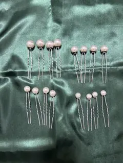パール付きヘアピン 12本セット