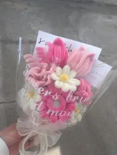 モールフラワー　枯れない花束　ピンクの可愛い花束　お礼　卒業入学祝い　プレゼント