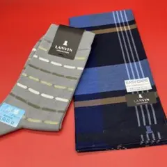 《新品未使用》ランバン❤️メンズハンカチ＆靴下セットのサムネイル