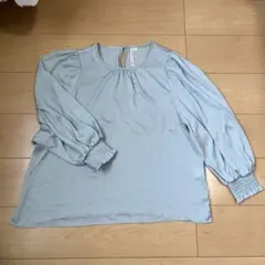 HK WORKS LONDON 長袖ブラウス ライトブルー Lサイズのサムネイル