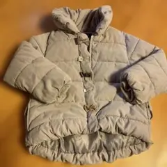 【美品】Petit Main フード付き中綿コート グレー サイズ110cm