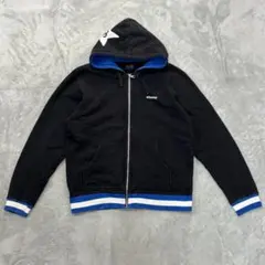 ステューシー 星型ロゴフード リブライン入り ジップアップパーカー サイズL