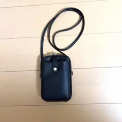 ブラックレザー ショルダーバッグ