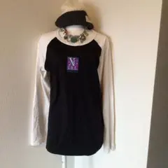 y2k 00s archive エックスガールラグランティーシャツ　￼￼グランジ