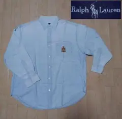 ラルフローレン 古着 長袖シャツ 刺繍ワンポイント オーバーシルエット