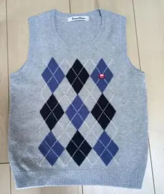 familiar アーガイルニットベスト