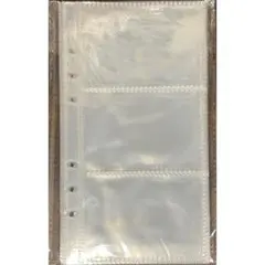 A6 3段透明 リフィル クリアポケット 10枚