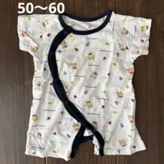 ロンパース カバーオール くま柄 半袖ロンパース 50 60