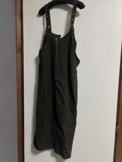 オリーブ色 サロペット レディース