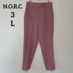 N.O.R.C♡ノーク　テーパードパンツ　タック　ピンク【L/3】cd389