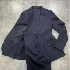 人気 美品✨ユニクロ 感動ジャケット 感動パンツ セットアップ S ネイビー