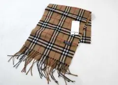 未使用 タグ付 BURBERRY バーバリー ノバチェック マフラー カシミヤ