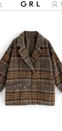 グレイル美品！！人気可愛いチェックコート グレイル アウター