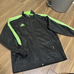 アディダス　130 ジャージ　ブラック✖️グリーン