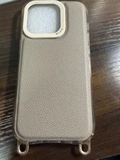 iPhone用ケース ベージュ レザー風　MagSafe可能