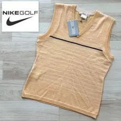 未使用 NIKE ゴルフウェア ノースリーブ Vネックニット オレンジ Mサイズ