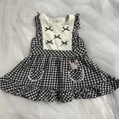 クーラクール　ギンガムチェックワンピース 80