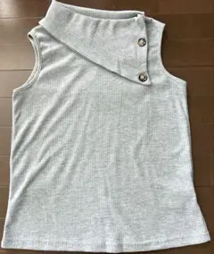 シーイン　SHEIN ボタン　タンクトップ　Lサイズ　グレー