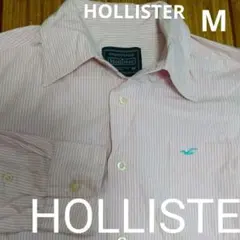 Hollister ホリスター ピンク ストライプ長袖シャツ
