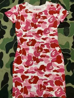 完売品！希少！A BATHING APE カモフラージュ 半袖ミニワンピース S