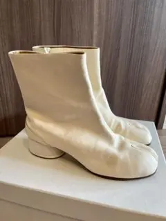 Maison Margiela タビ ヴィンテージレザー 37 ホワイト