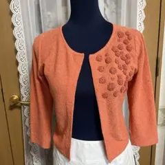 TABASA 可愛い刺繍あり　7分袖　カーディガンのサムネイル