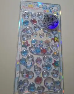 光るジュエルプチドロップ ぷくぷくあわわちゃん 正規品 ボンボンドロップシール