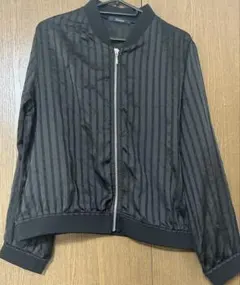 ブラック ストライプ ジャケット