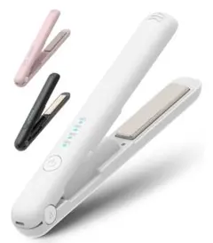 ヘアアイロン コードレス 携帯用ポーチ付き カール/ストレート 2WAY対応