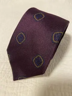 ORIHICA プラチナライン ネクタイ 紫色 幾何学模様