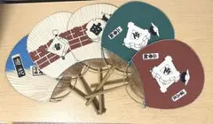 昭和の横浜下町の団扇　6本セット