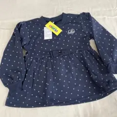 新品　長袖トップス　ペプラム　ハート柄