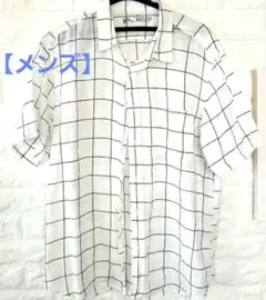 ⭐値下げ⭐【無印良品】格子柄 半袖メンズシャツ