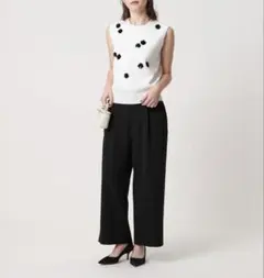 UNITED ARROWSダブルクロス クロップドパンツ ブラック38