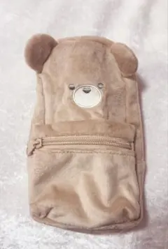 くま リュック型 ペンポーチ ふわふわ 筆箱 ペンケース 大容量