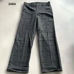 ZARA ワイドパンツグレンチェックパンツ XS カジュアル