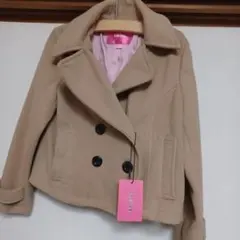 CHU XXX ベージュ ダブルブレストジャケット 130　　新品　タグつき