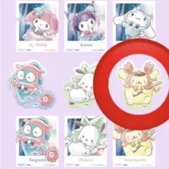 サンリオ ポムポムプリン ナムコ ハロウィン マーメイド ステッカー