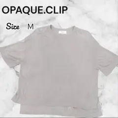 【美品】Opaque.clip 半袖　ガーゼ生地 セーター ベージュ　綺麗め上品のサムネイル