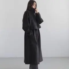 交渉可 美品「LIAN」 ステンカラーコート　定価14800円