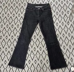 美品　ブラックジーンズ　ブラックデニム　EDWIN 日本製　ブーツカット