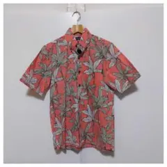 美品 沖縄製 ココナッツジュース かりゆしウェア 半袖BDシャツ アロハシャツ