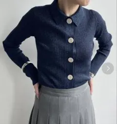【LOWRYS FARM】ラメＢＩＧボタンポロロングスリーブのサムネイル