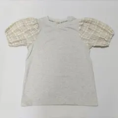 タグ付き未使用【branshes】ポコポコチェックバルーン半袖Tシャツ★150のサムネイル