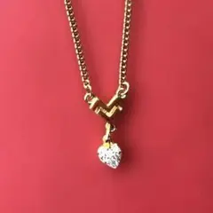 MARIO VALENTINO マリオバレンチノラインストーンゴールドネックレス